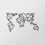 Wallity World Map Metal Decor